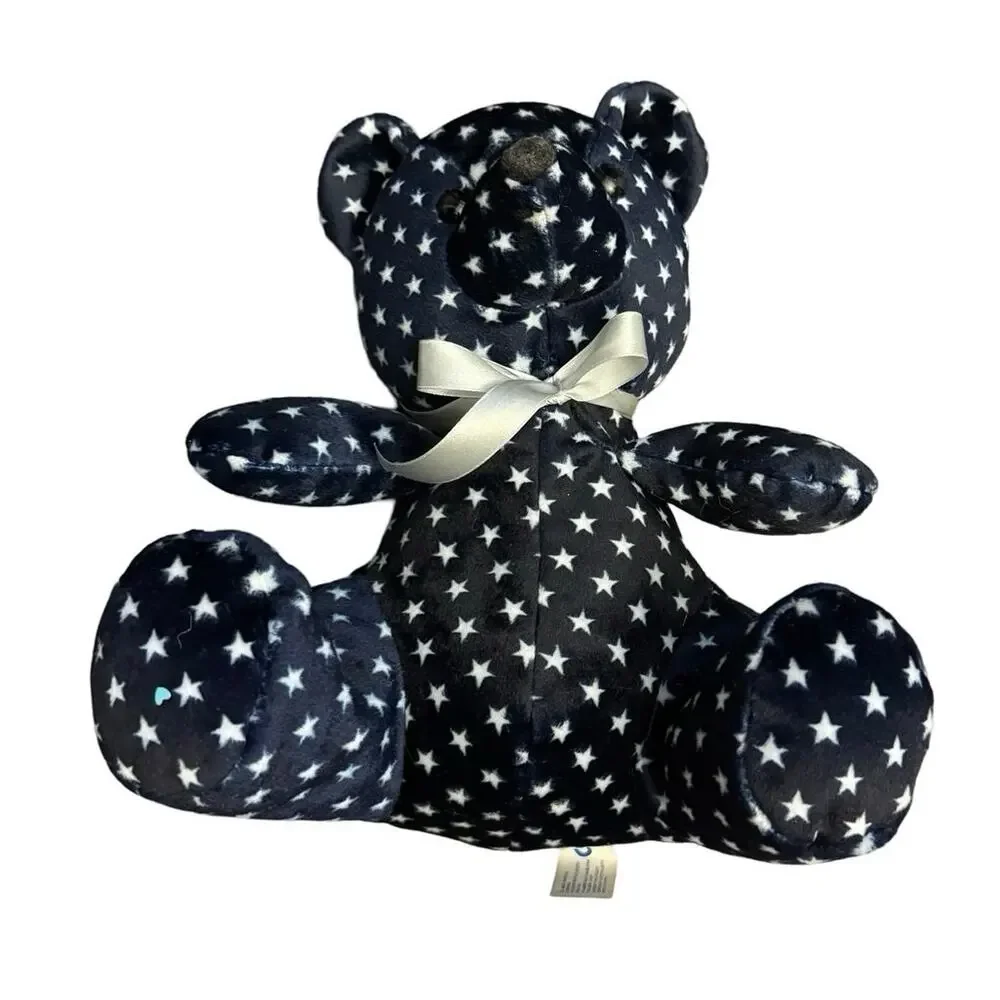 Kellytoy BEANPALS Bear Blue White Stars Plush Stuffed Animal Toy 15
